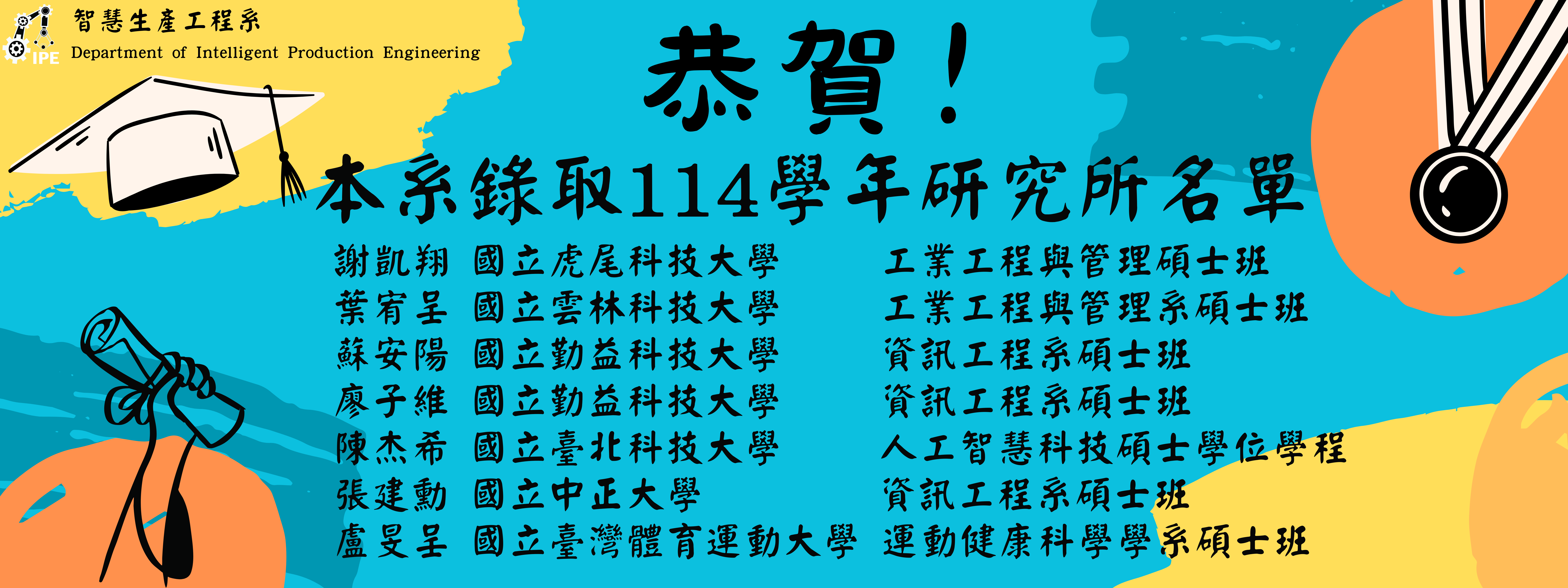 114學年研究所榜單